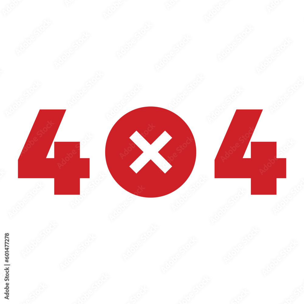 Poster red error 404. warning about errors with web network