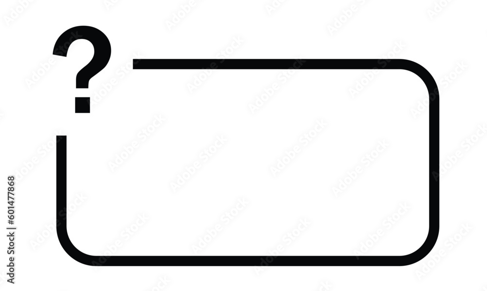 Poster question box faq vector text banner