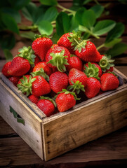 Strawberry Container created with Generative AI Technology, ai, generative