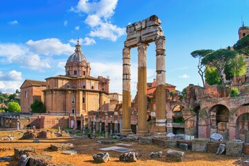 Obraz premium Roman Forum, Roma, Italy. Historical ancient centre of Roma capital