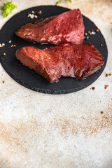 beef raw meat fresh veal meal food snack on the table copy space food background rustic top view 