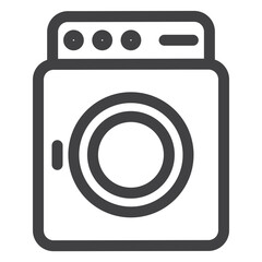 washing machine, simple thin line icon