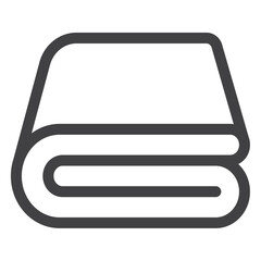 towel symbol, simple thin line icon