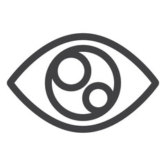 human eye ball icon, ocular nanomedicine concept