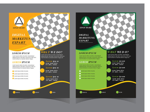 Brochure design, cover modern layout, annual report, poster, flyer in A4