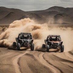 RZR racing in the desert