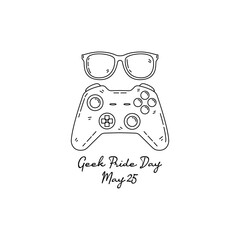 line art of geek pride day good for geek pride day celebrate. line art. illustration.