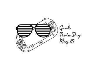 line art of geek pride day good for geek pride day celebrate. line art. illustration. - obrazy, fototapety, plakaty