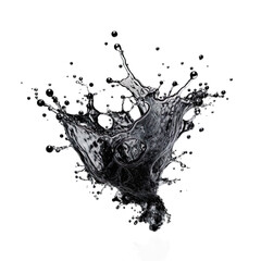 Black liquid splash, no background
