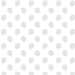 Seamless  pattern with hops
