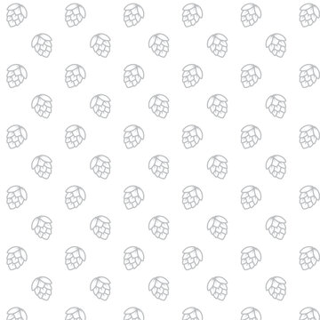 Seamless  pattern with hops