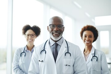 Fototapeta premium doctor hospital team medical nurse health medicine teamwork man healthcare senior mature clinic, created using generative ai technology