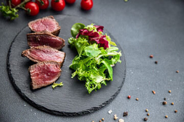 beef steak rare fried meat roasting meal food snack on the table copy space food background rustic top view