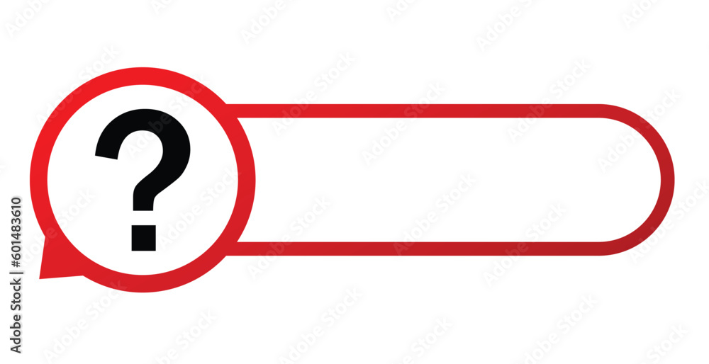 Poster question box faq vector text banner