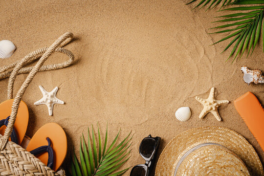 Woman's beach accessories - Powered by Adobe