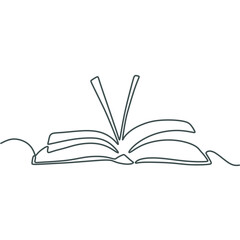 book line art drawing vector