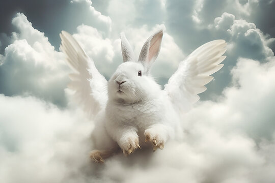 Hase im Himmel KI