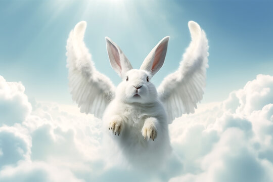 Hase im Himmel KI