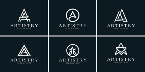 Artistry: The A Letter Logo for Creative Minds - Ideal for Artists, Designers, and Innovative Brands Looking for a Bold and Minimalist Look