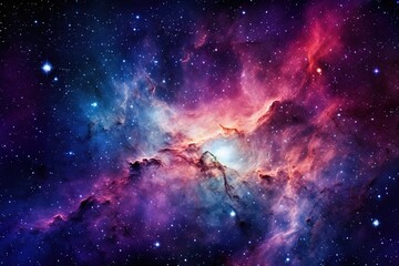 Obraz na płótnie Canvas Stunning Galaxy Amidst Interstellar Vastness - Generative AI