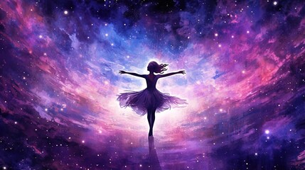 Majestic Galaxy Drifting in Cosmic Depths - Generative AI