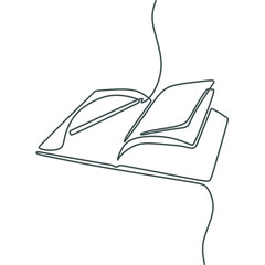 book line art drawing vector