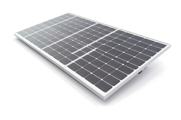 Solar panel on white background, isolate, alternative source. Clean technologies of future. AI generated.