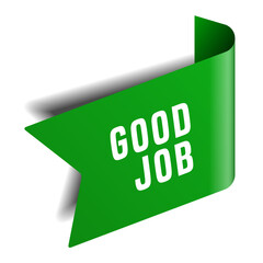 Colorful vector flat design banner good job. This sign is well adapted for web design.