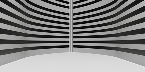 Striped background zebra pattern parallel line scene stage Modern Studio Gallery 3D Illustrations