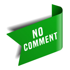 Colorful vector flat design banner no comment. This sign is well adapted for web design.