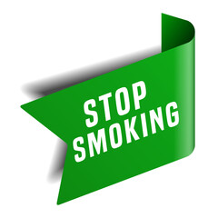 Colorful vector flat design banner stop smoking. This sign is well adapted for web design.