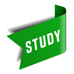 Colorful vector flat design banner study. This sign is well adapted for web design.