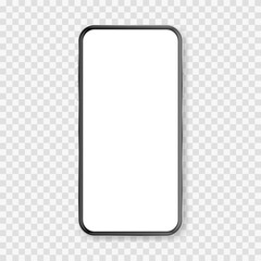 Mobile phone vector mockup. Blank smartphone
