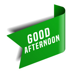 Colorful vector flat design banner good afternoon. This sign is well adapted for web design.