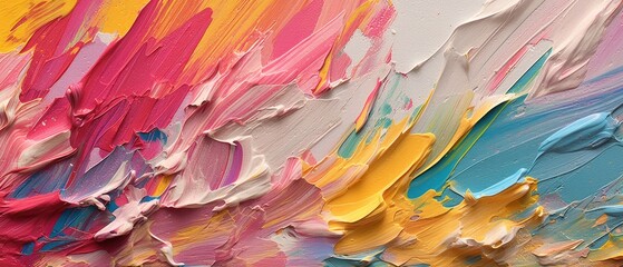 Stunning photorealistic image of a vibrant multicolor paint. Famous wallpaper texture, banner, web, backgrounds. Generative AI. 