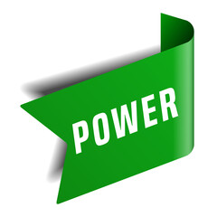 Colorful vector flat design banner power. This sign is well adapted for web design.