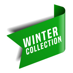 Colorful vector flat design banner winter collection. This sign is well adapted for web design.
