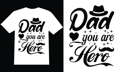 Father's Day" T-shirt design vector.