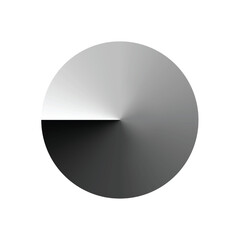 Circle gradient white black radial vector