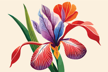 Iris flower vector art