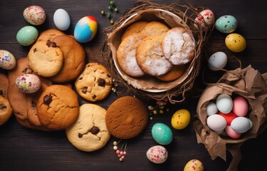 Obraz na płótnie Canvas Christmas cookies , egg, flour, sweets and holiday baking concept