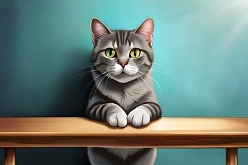 Premium Closeup Cute Tabby Cat | blur, 4K, Animal Wallpaper, cat Background, cute cat, AI