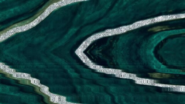 Aqua Marble Wall With Under The Water Wave Effect