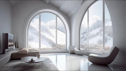 modern living room with mountain, conference room, office room, home office with windows, Zoom Virtual Background,