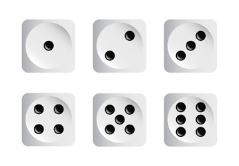 Rolling dice icon set