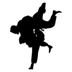 silhouette set, martial arts, jiu jitsu, karate, taekwondo, kung fu, capoeira, fight