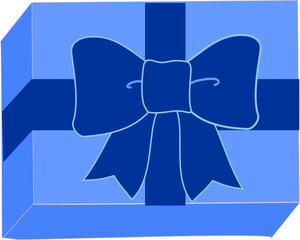 青いプレゼントボックス