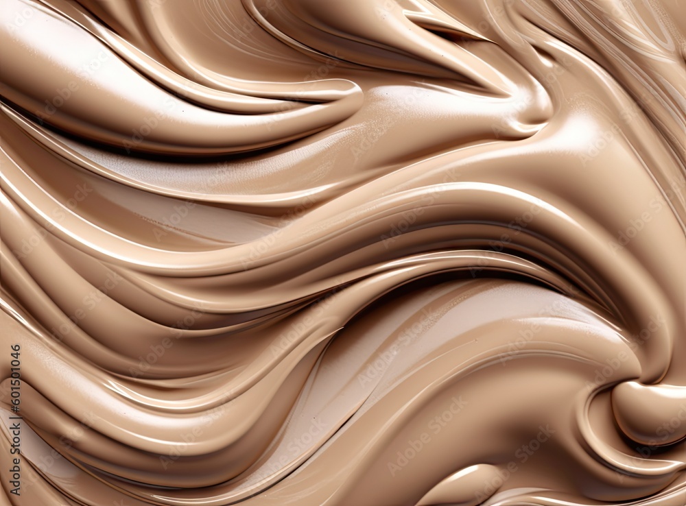 Poster homemade chocolate ice cream texture created with generative ai technology