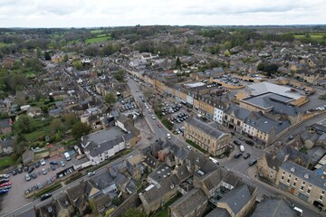 Fototapeta premium Chipping Norton Oxfordshire UK drone aerial view