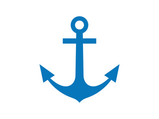 Fototapeta premium シンプル錨アイコンB：紺